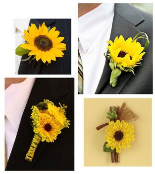 Tinute mirea pentru o nunta cu tema floarea soarelui